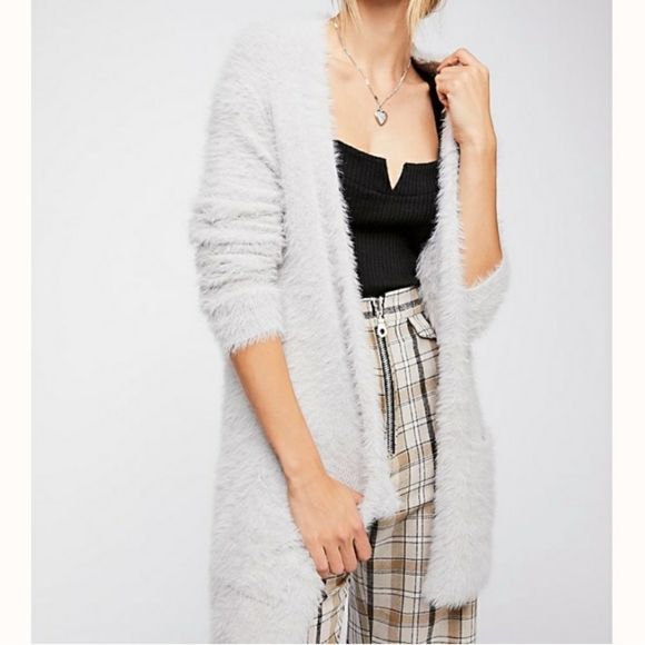 Free People Jackets & Blazers - FREE PEOPLE Faux Fur Long Cardigan